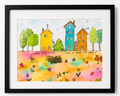 Home Sweet Home Cute Original Watercolour Painting