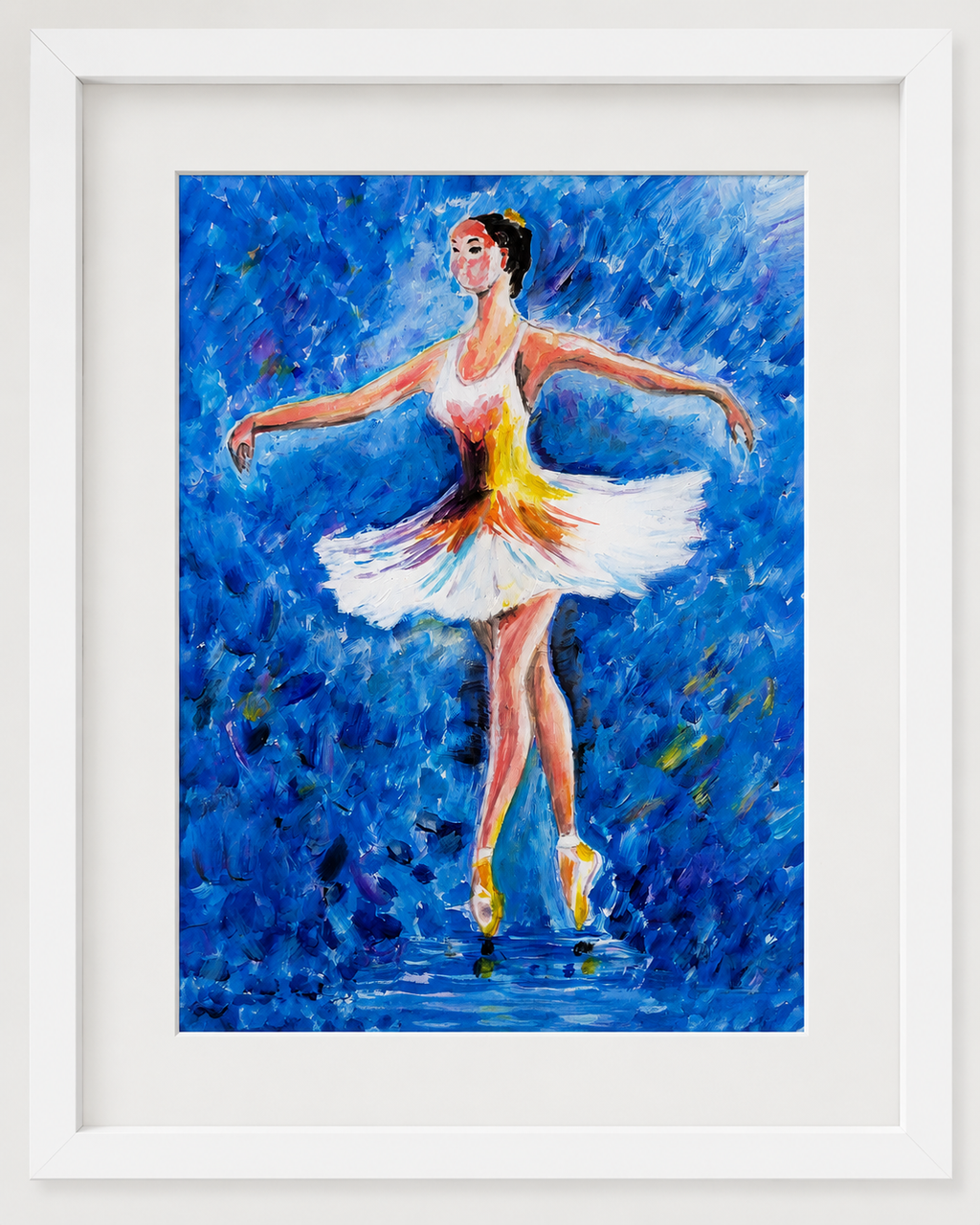 Ballerina – Original Acrylic Ballet Painting | Elegant Dance Wall Art | 12 x 16 Inches
