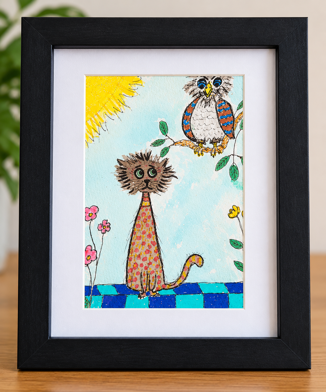 The Cat Who Wasn't Quite Sure — Original Watercolour