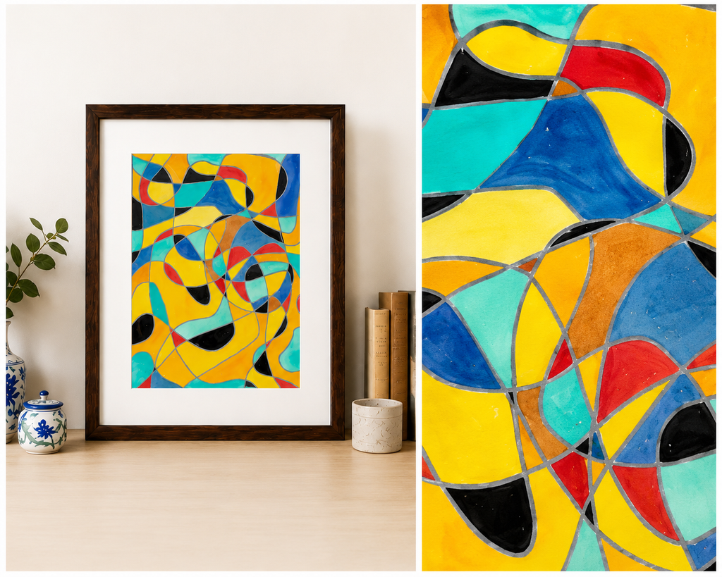 Groovy Abstract - Original Watercolour Painting