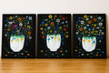 A Symphony of Wild Flowers - original Acrylic painting trio