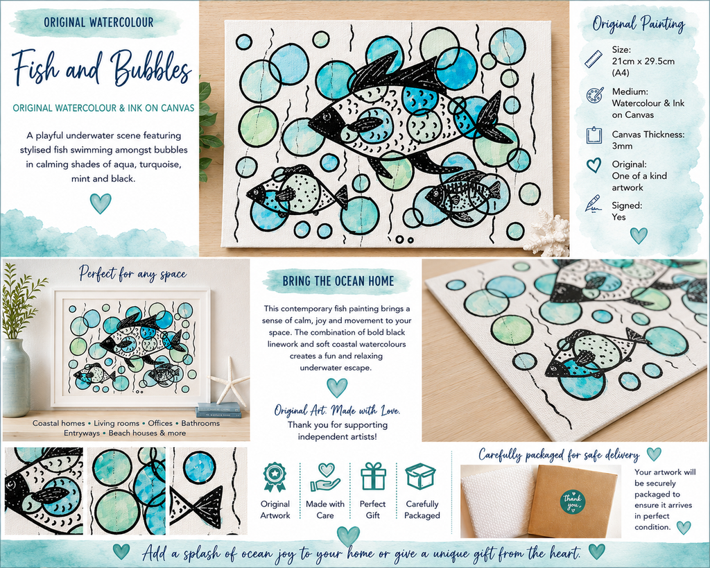 Whimsy Abstract Bubble Fish