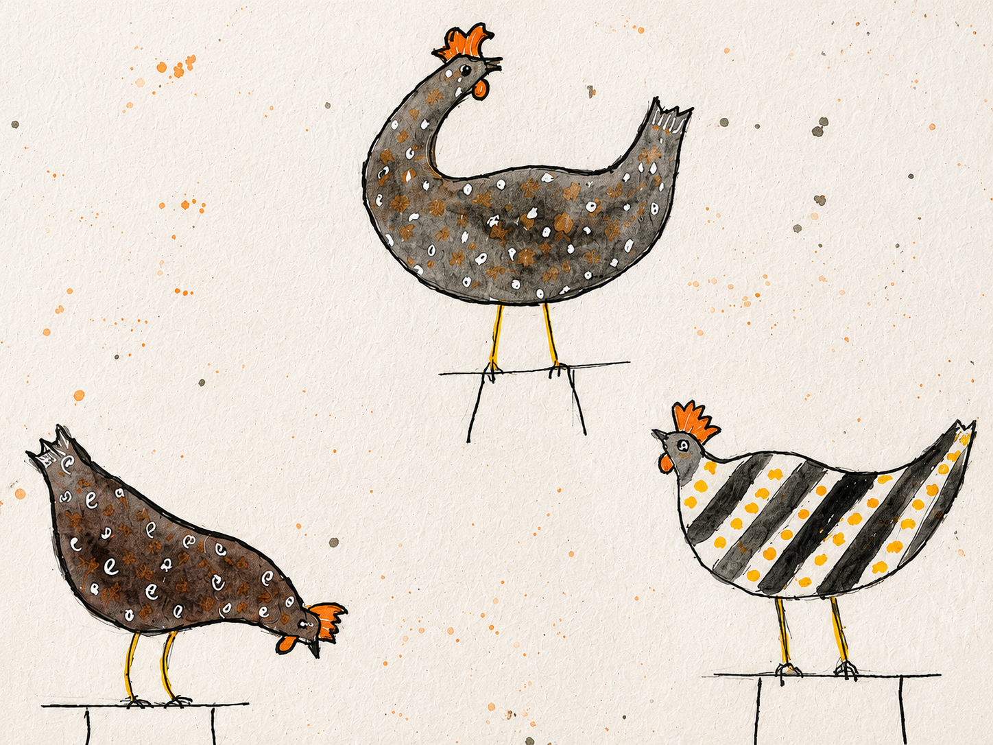 The Hen Party - Original Watercolour Painting
