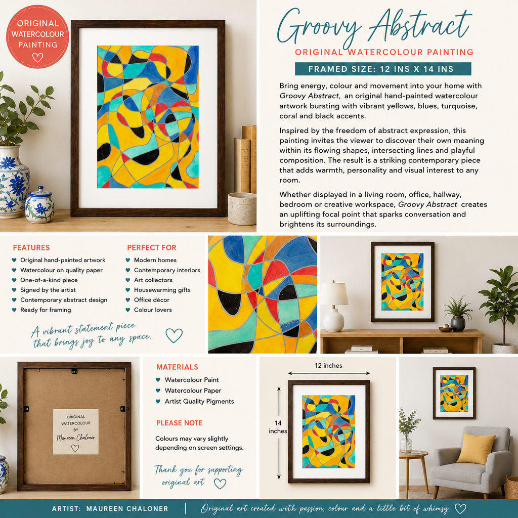 Groovy Abstract - Original Watercolour Painting