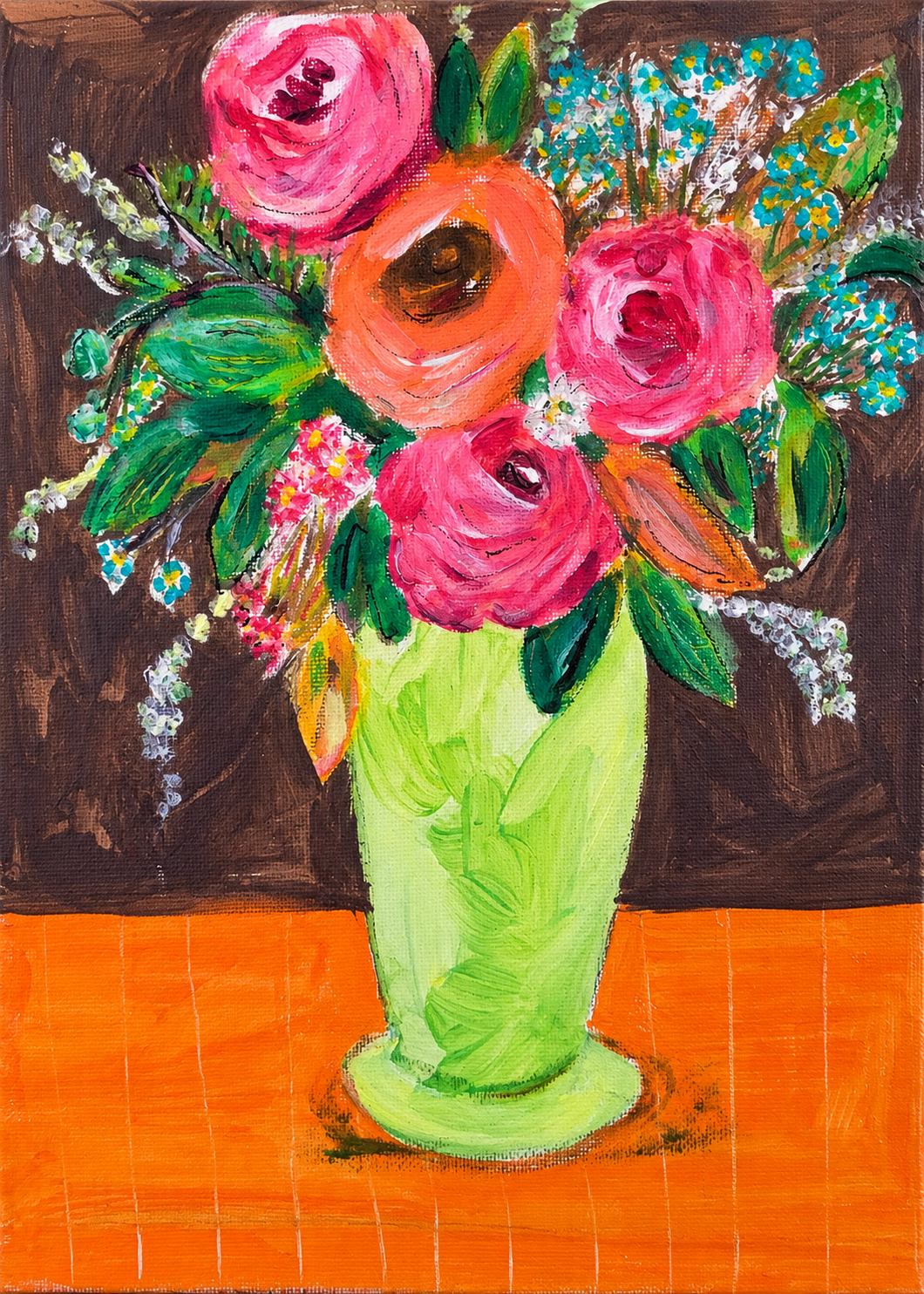 Garden Nocturne -Original Acrylic Painting