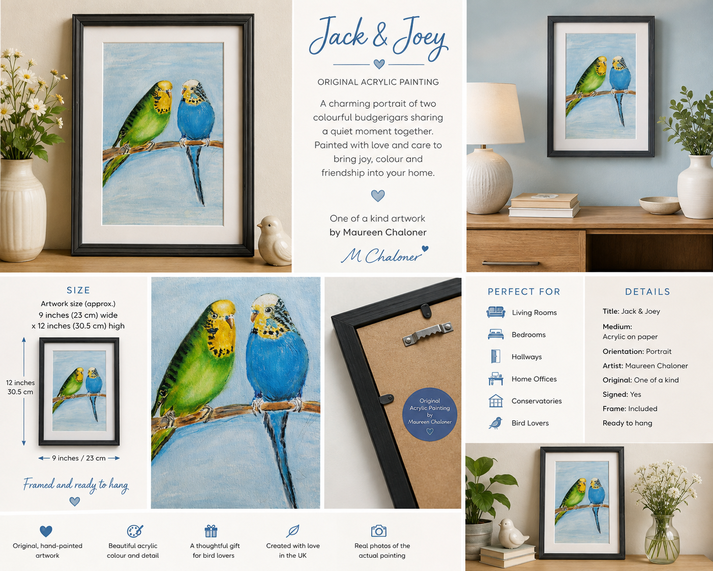 Jack and Joey - Two Sweet Budgerigars
