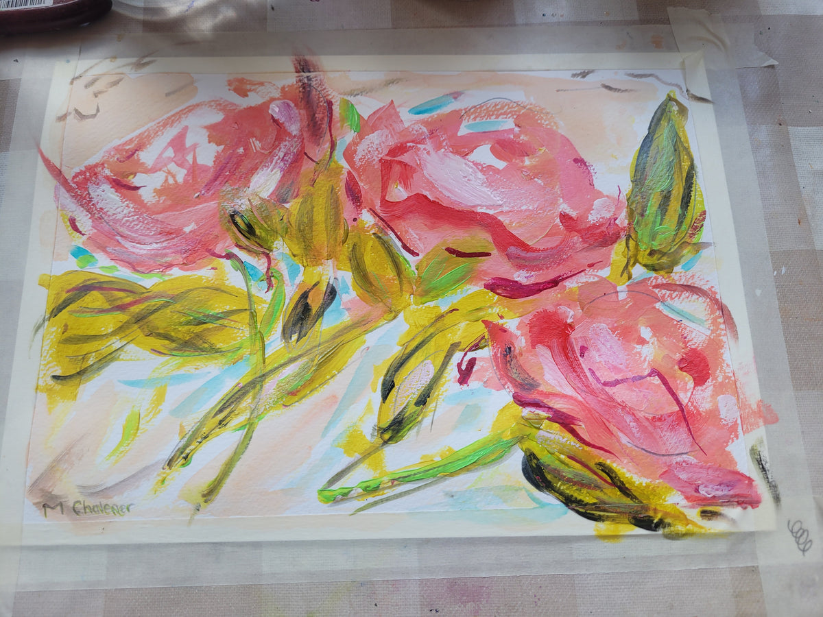 A Burst of Joy — Original Abstract Floral Painting