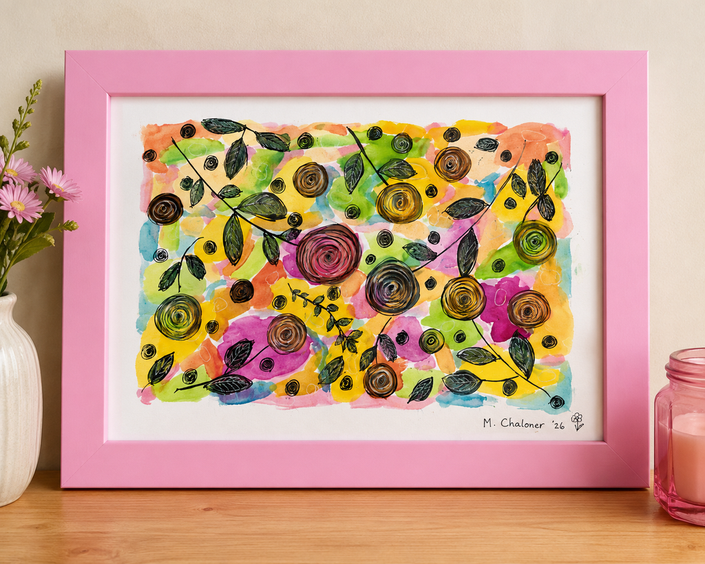 Joyful Garden – Original Abstract Watercolour Painting