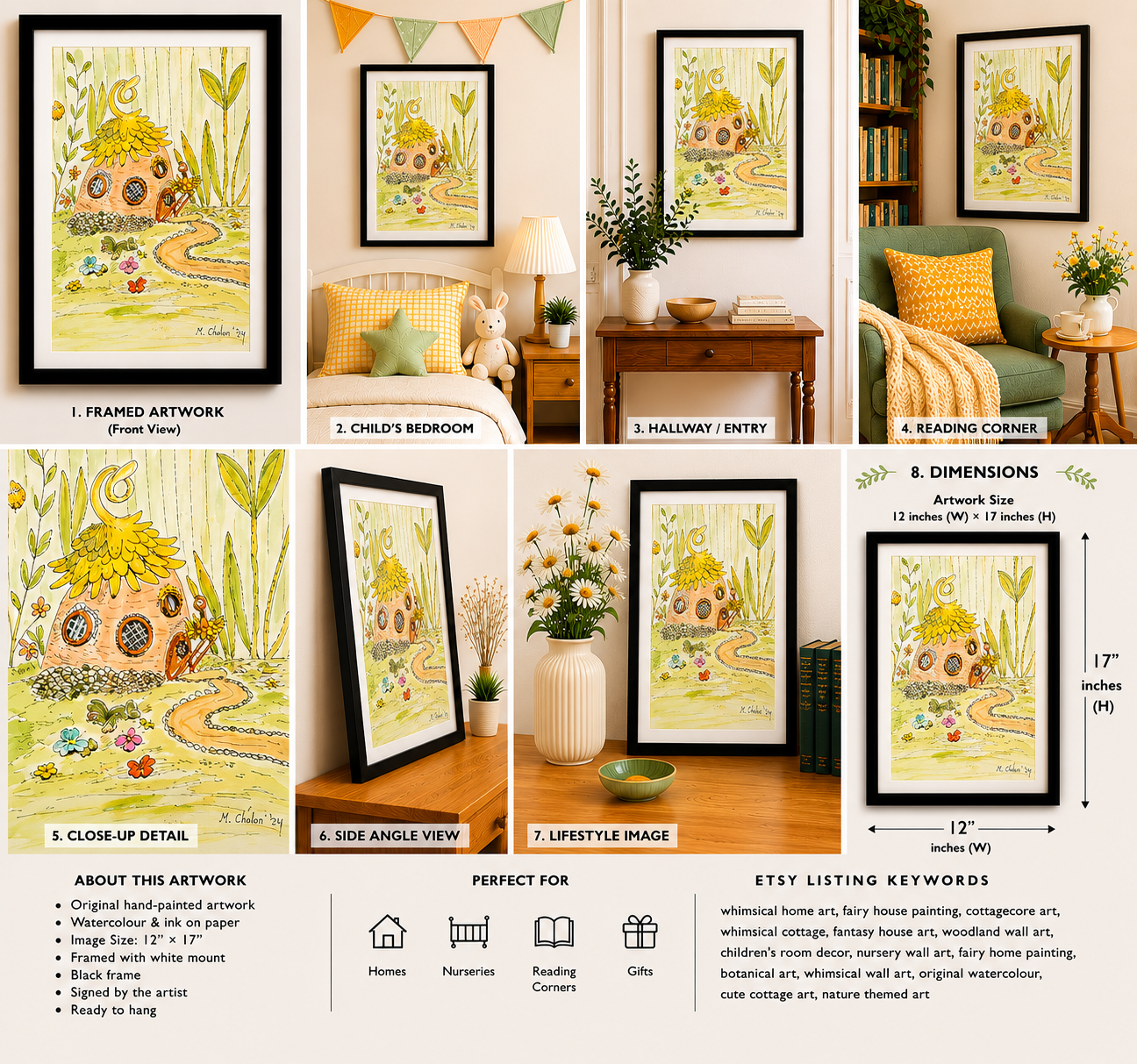 Daisy Cottage Original Watercolour Painting