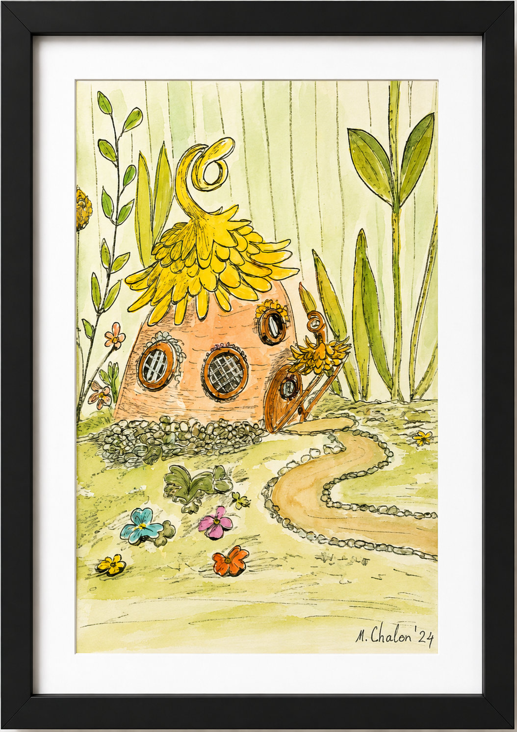 Daisy Cottage Original Watercolour Painting